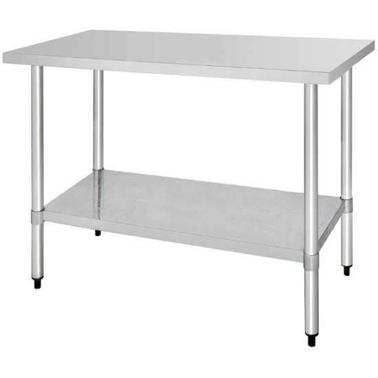 Vogue Stainless Steel Prep Table 1500mm (900(H) x 1500(W) x 700(D)mm) Catering Supply Images
