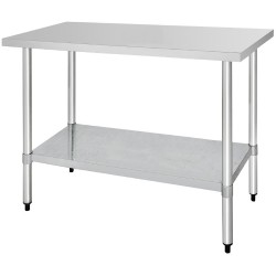 Vogue Stainless Steel Prep Table 1800mm (900(H) x 1800(W) x 700(D)mm)