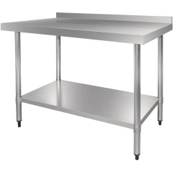 Vogue Stainless Steel Table with Upstand 1800mm