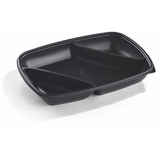 Sabert 3 Compartment Rectangular Container 975ml 28x20 cm(Pack of 150) Event Supply Images