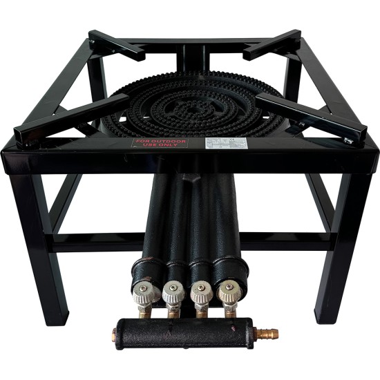 4 Key LPG Gas Boiling Ring Burner (49x49cm) Catering Supply Images