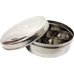 Mastercook Stainless Steel Massala Dabba Metal Lid 10