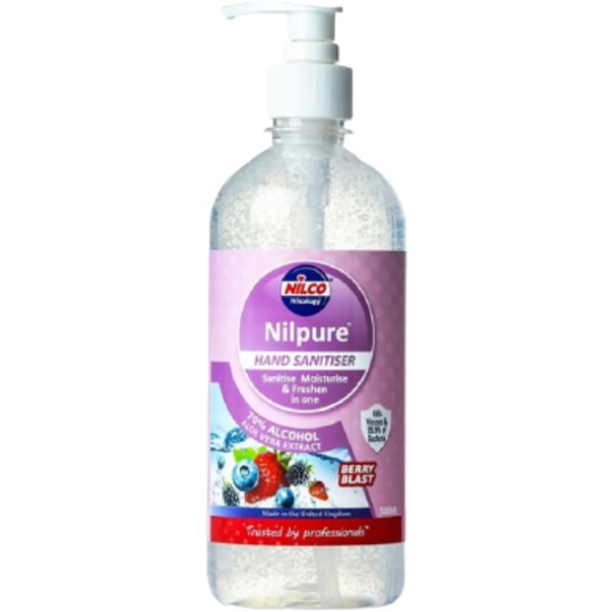 Nilco Nilpure Hand Sanitiser Scented Berry Blast 500ml(Pack of 6) Restaurant Supply Images