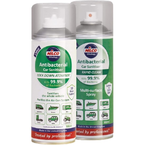Nilco Antibacterial Car Cleaner & Sanitiser 2 X 300ml(Pack of 3) Restaurant Supply Images