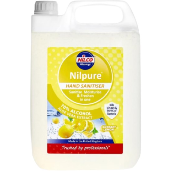 Nilco Nilpure Hand Sanitiser Scented Sherbert Lemon 5ltr(Pack of 4) Restaurant Supply Images