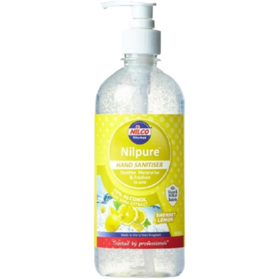 Nilco Nilpure Hand Sanitiser Scented Sherbert Lemon 500ml(Pack of 6) Catering Supply Images