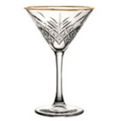 Utopia Timeless Vintage Martini Gold Rim Glasses *Handwash 230ml(8oz) (Pack of 12)