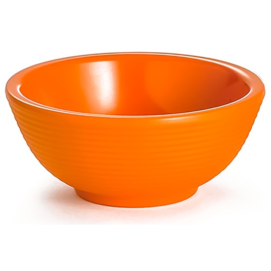 TableCraft Melamine Ramekin, 2 oz, Ribbed, Orange(7cm dia/60 ml)(Pack of 12) Restaurant Supply Images