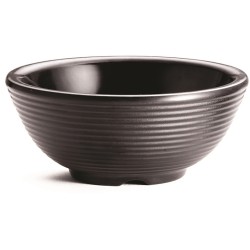 Tablecraft Melamine Ramekin, 3 oz, Ribbed, Black(Pack of 12)(8.6x8.6x3.7)