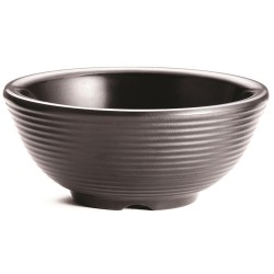 TableCraft Melamine Ramekin, 4 oz, Ribbed, Black(9cm dia/120 ml)(Pack of 12)