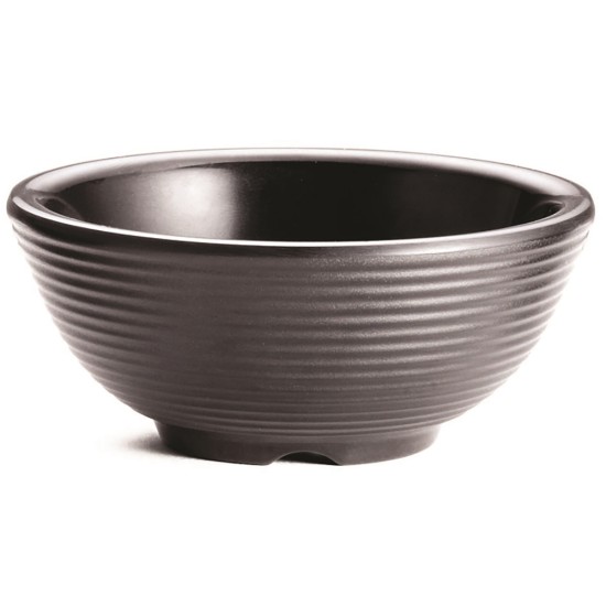 TableCraft Melamine Ramekin, 4 oz, Ribbed, Black(9cm dia/120 ml)(Pack of 12) Catering Supply Images