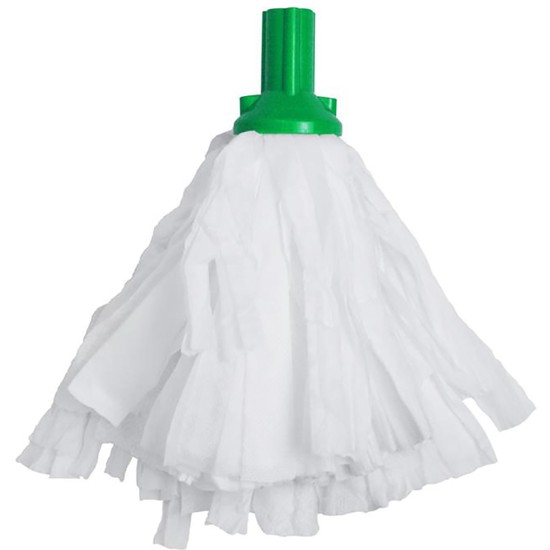 SYR Screwfit Syrsorb Large White Mop Head 120g Green Socket(Pack of 50) Restaurant Supply Images