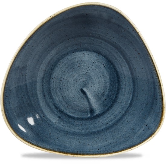 Churchill Stonecast Blueberry Triangle Shallow Bowl 8 1/4