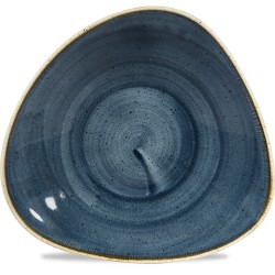 Churchill Stonecast Blueberry Triangle Shallow Bowl 10 3/4