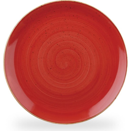 Churchill Stonecast Berry Red Coupe Evolve Plate 12 3/4