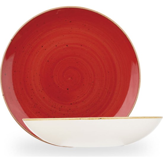 Churchill Stonecast Berry Red Evolve Coupe Bowl 9.75