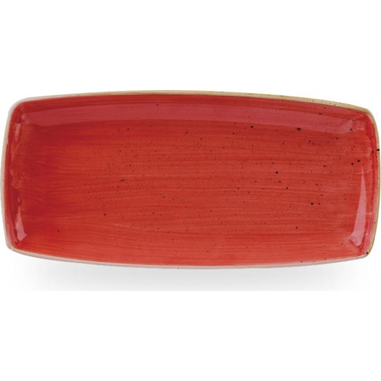 Churchill Stonecast Berry Red Oblong Plate 11.75
