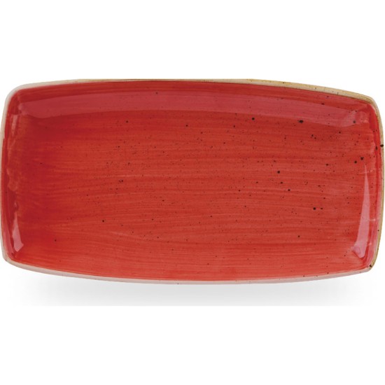 Churchill Stonecast Berry Red Oblong Plate 13 1/2