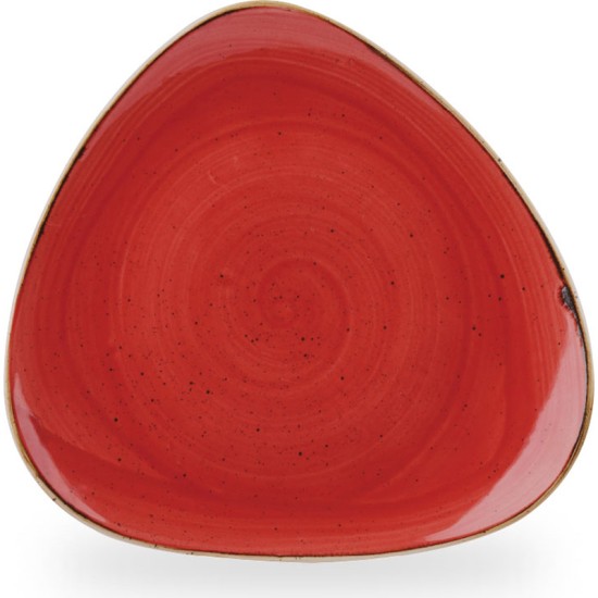 Churchill Stonecast Berry Red Lotus Plate 10
