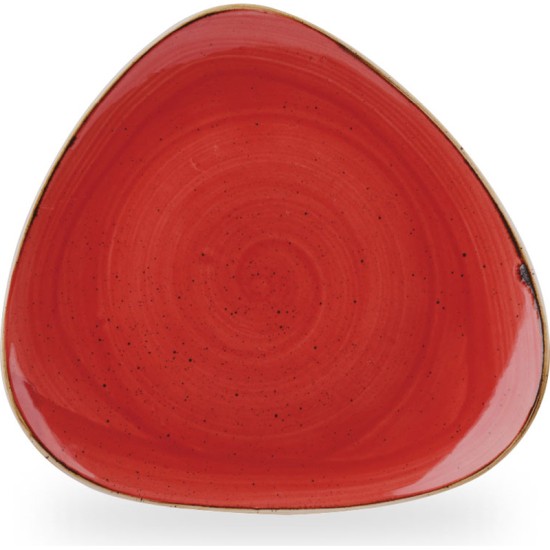 Churchill Stonecast Berry Red Lotus Plate 12