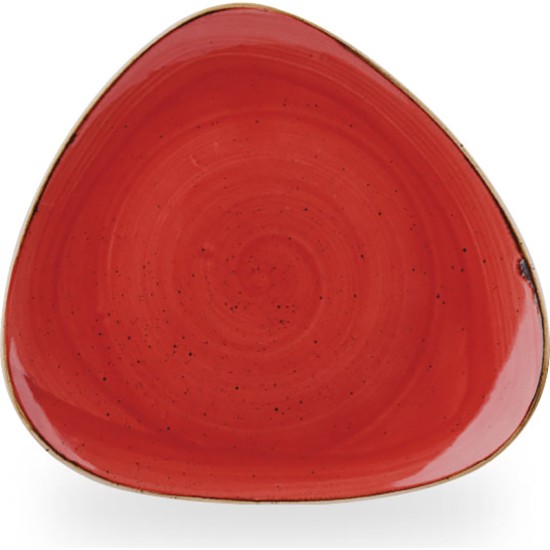Churchill Stonecast Berry Red Lotus Plate 7
