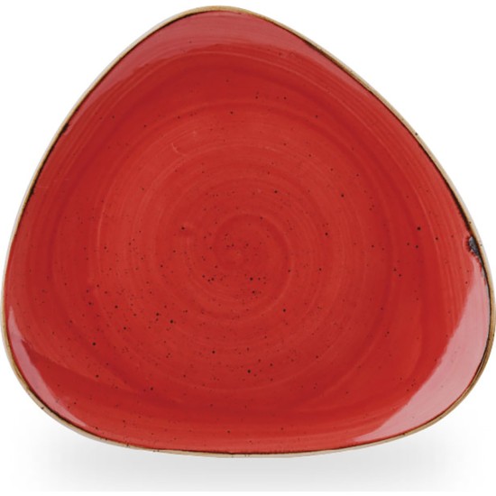 Churchill Stonecast Berry Red Lotus Plate 9