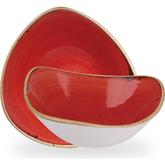Churchill Stonecast Berry Red Lotus Bowl 9