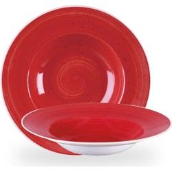 Churchill Stonecast Berry Red Profile Wide Rim Bowl Med 9.4