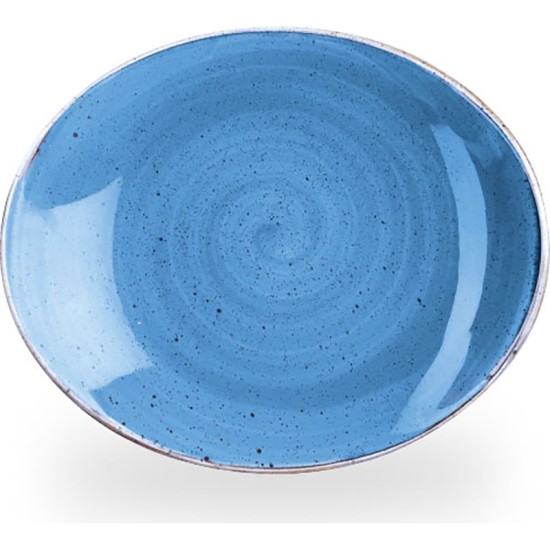 Churchill Stonecast Cornflower Blue Oval Plate 7.75