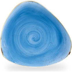Churchill Stonecast Cornflower Blue Triangle Plate 12