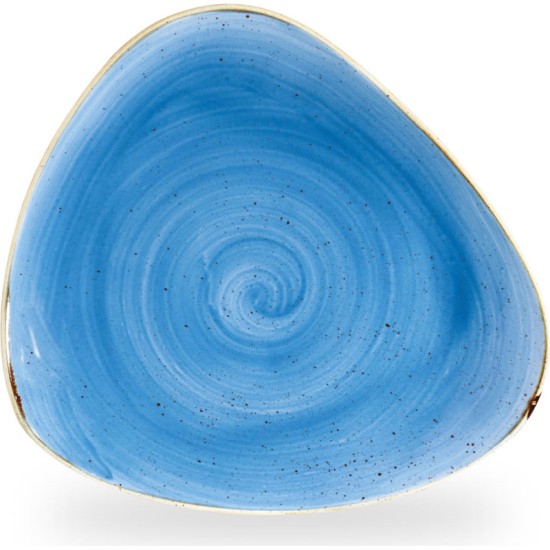 Churchill Stonecast Cornflower Blue Triangle Plate 12
