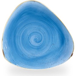 Churchill Stonecast Cornflower Blue Triangle Plate 7.75