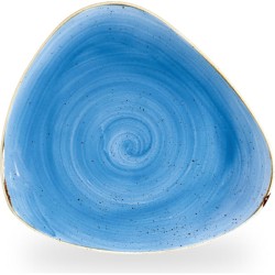 Churchill Stonecast Cornflower Blue Triangle Plate 9