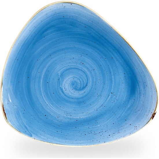 Churchill Stonecast Cornflower Blue Triangle Plate 9