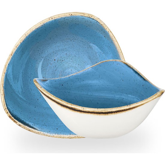 Churchill Stonecast Cornflower Blue Triangular Bowl 6