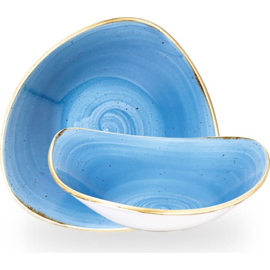 Churchill Stonecast Cornflower Blue Triangular Bowl 7.25