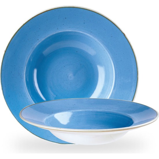 Churchill Stonecast Cornflower Blue Profile Wide Rim Bowl Large 10.90