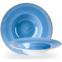 Churchill Stonecast Cornflower Blue Profile Wide Rim Bowl Med 9.4