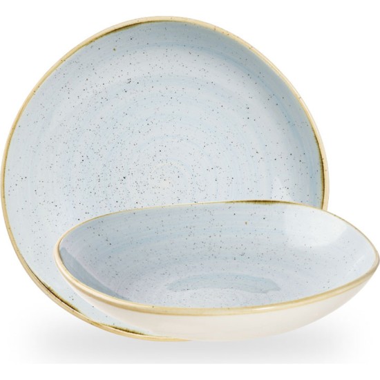 Churchill Stonecast Duck Egg Round Trace Bowl 9 7/8
