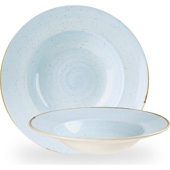 Churchill Stonecast Duck Egg Profile Wide Rim Bowl Med 9.4