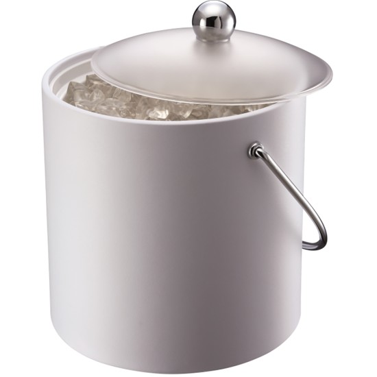 Elia Ice Pail Ice Bucket with Scoop White Vinyl 3 L Event Supply Images