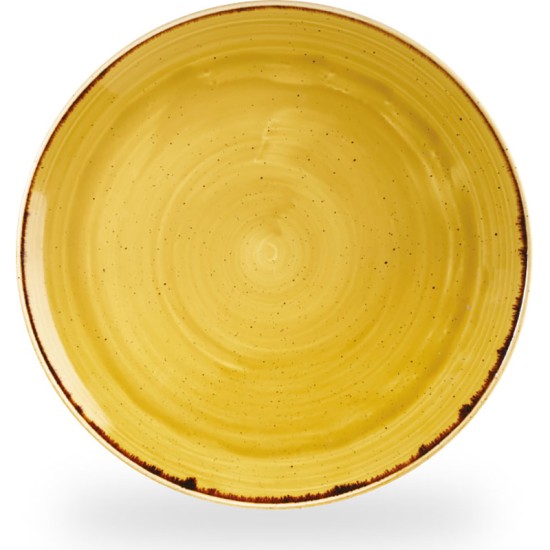 Churchill Stonecast Mustard Evolve Coupe Plate 10.25