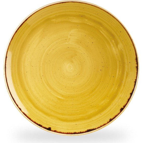 Churchill Stonecast Mustard Coupe Evolve Plate 12 3/4