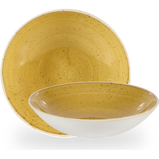 Churchill Stonecast Mustard Evolve Coupe Bowl 7.25