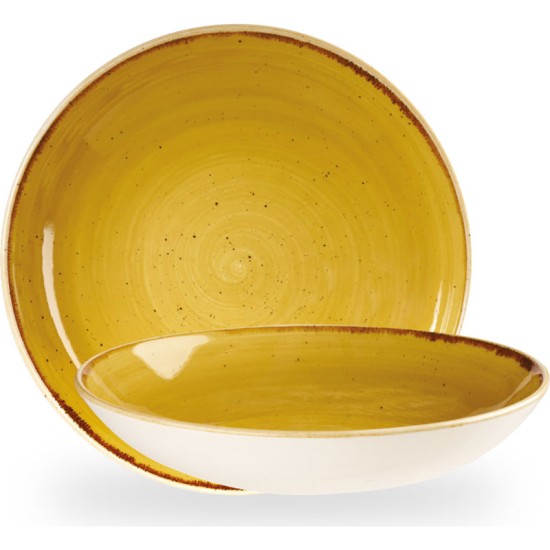 Churchill Stonecast Mustard Evolve Coupe Bowl 9.75