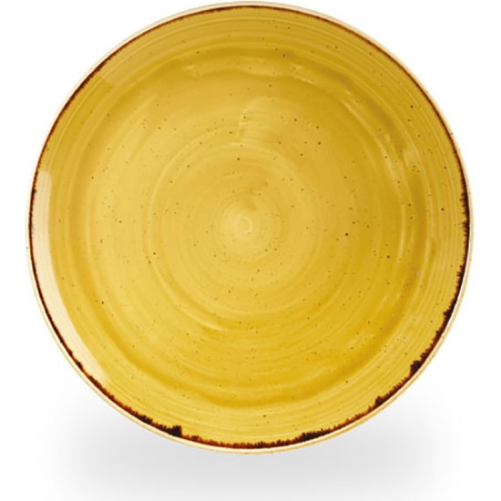 Churchill Stonecast Mustard Evolve Coupe Plate 6.5