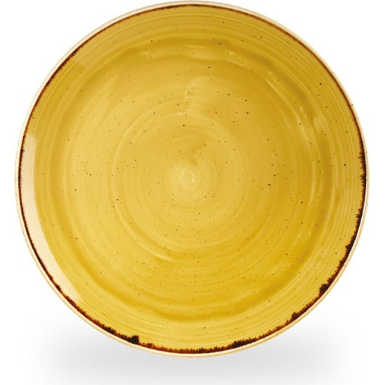 Churchill Stonecast Mustard Evolve Coupe Plate 8.67