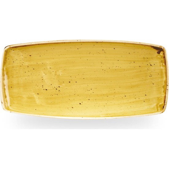 Churchill Stonecast Mustard Oblong Plate 11.75