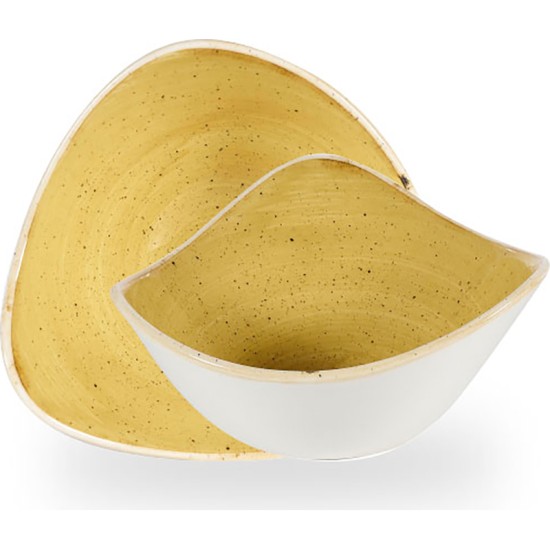 Churchill Stonecast Mustard Lotus Bowl 6