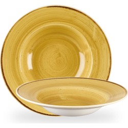 Churchill Stonecast Mustard Profile Wide Rim Bowl Large 10.90